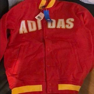 Adidas Track Jacket New Medium Red